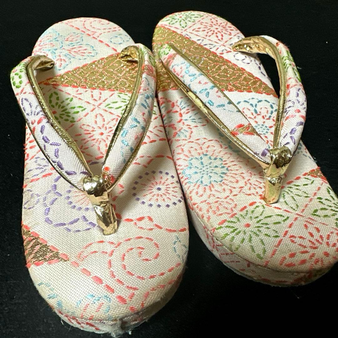 七五三7歳草履、バック、筥迫、帯締め、帯揚げ、末廣、 ビラカン、しごき8点セット