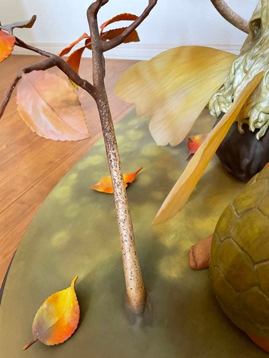 妖精　河童　焼芋　オブジェ　日本製　一点物　手作り　秋　置物　アンティーク　骨董