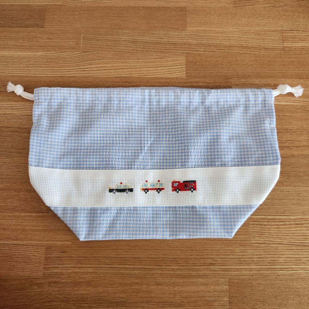 【あや様】コップ袋　給食袋　巾着袋　男の子　女の子　刺繍