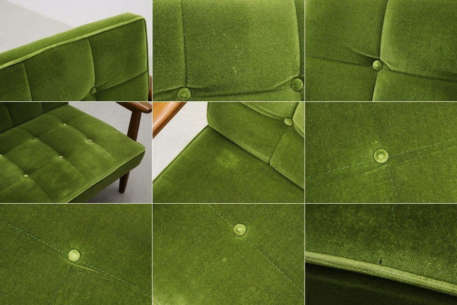 カリモク60 Kチェア 2シーター モケットグリーン 2人掛けソファー