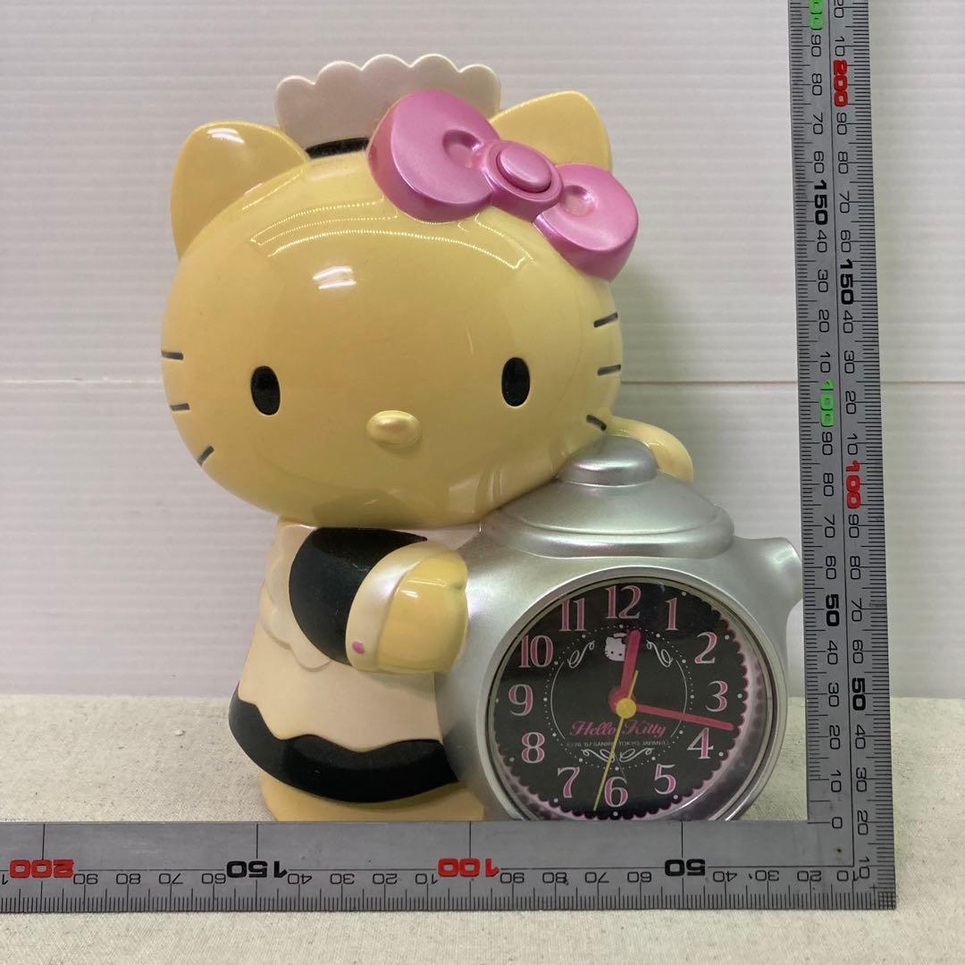 サンリオ ハローキティ メイド服 ティーポット　おしゃべり機能付 目覚まし時計