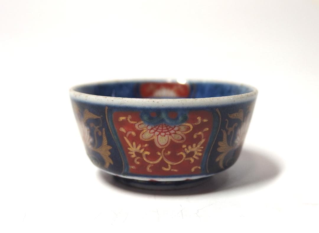大聖寺錦手琴高仙人図酒盃/ぐいのみ/酒器/珍品！/金継ぎ材料