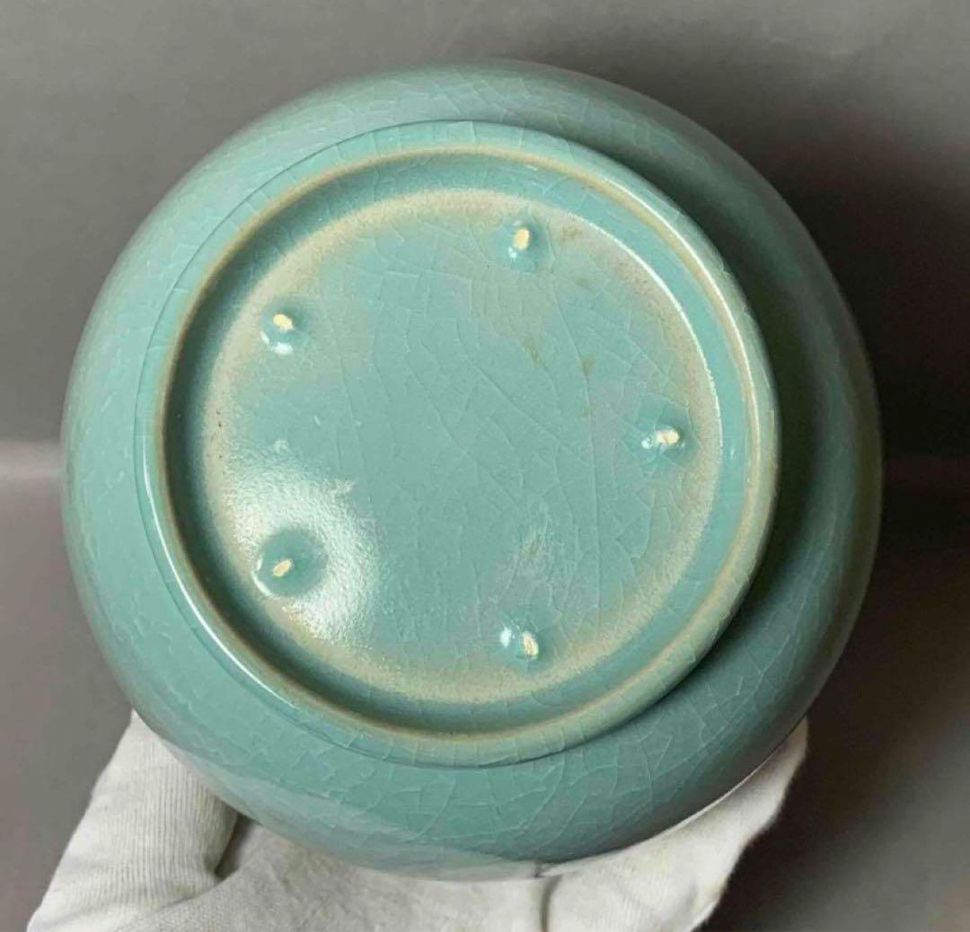 中国四大名窯 汝窯宋時代 天青釉瓢形瓶