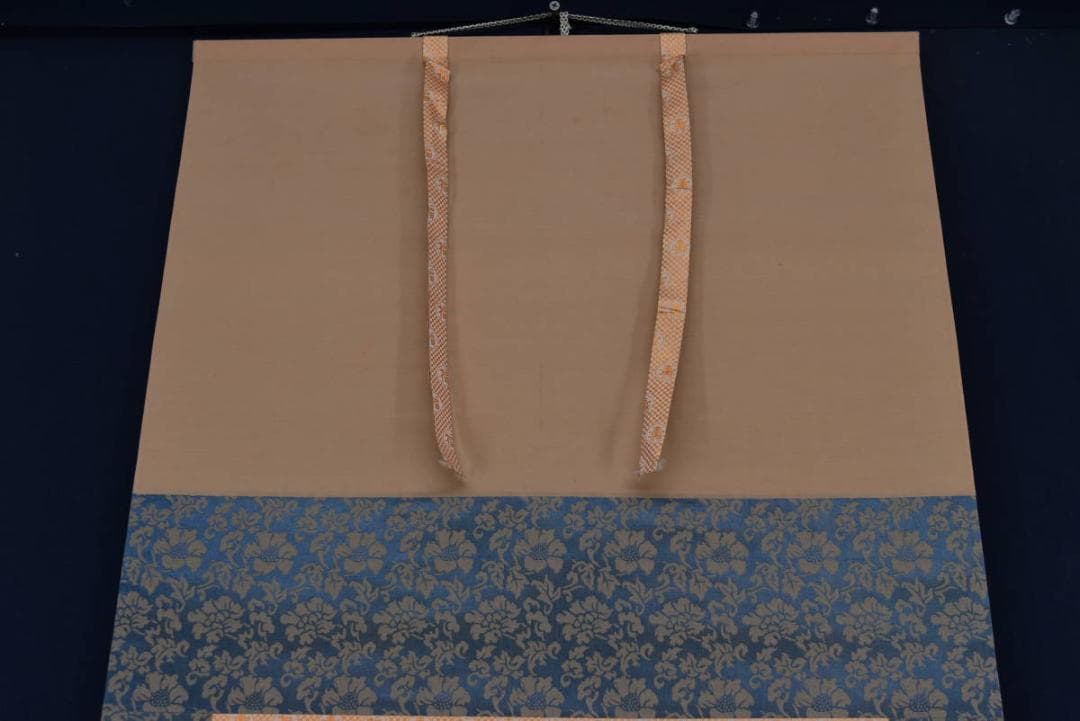 龍僊/龍仙/松上双鶴図/松鶴図/祝事掛/鶴巣籠図/掛軸/名家伝来/AA-428