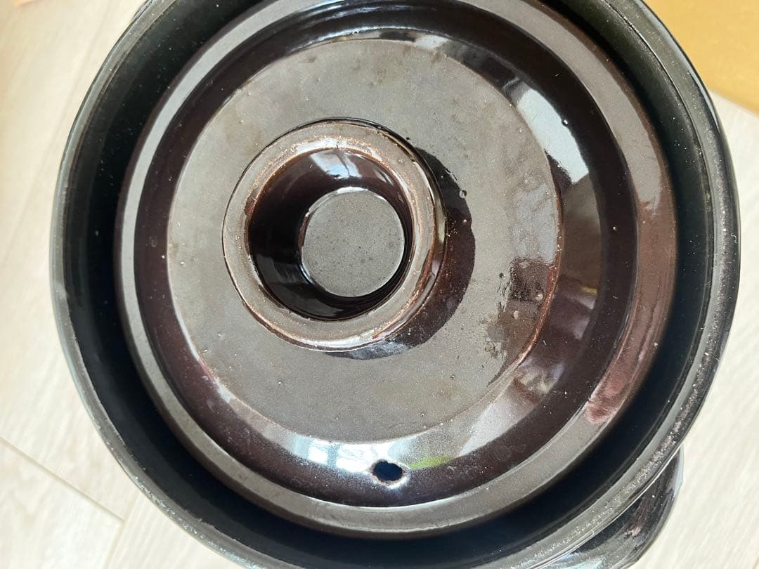 無印良品　レンジで温め直せる　萬古焼　ごはん鍋