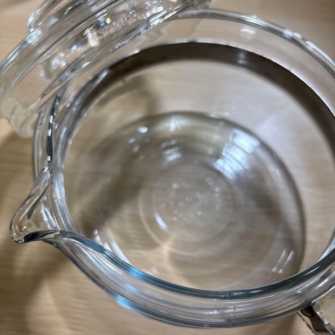 オールド　パイレックス　片手鍋　耐熱ガラス　ビンテージ　アメリカ製