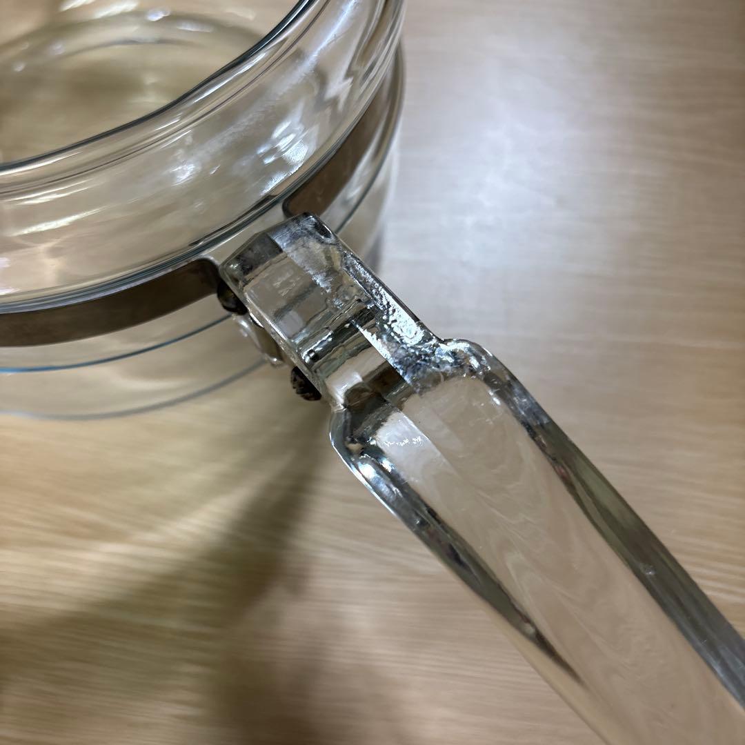 オールド　パイレックス　片手鍋　耐熱ガラス　ビンテージ　アメリカ製