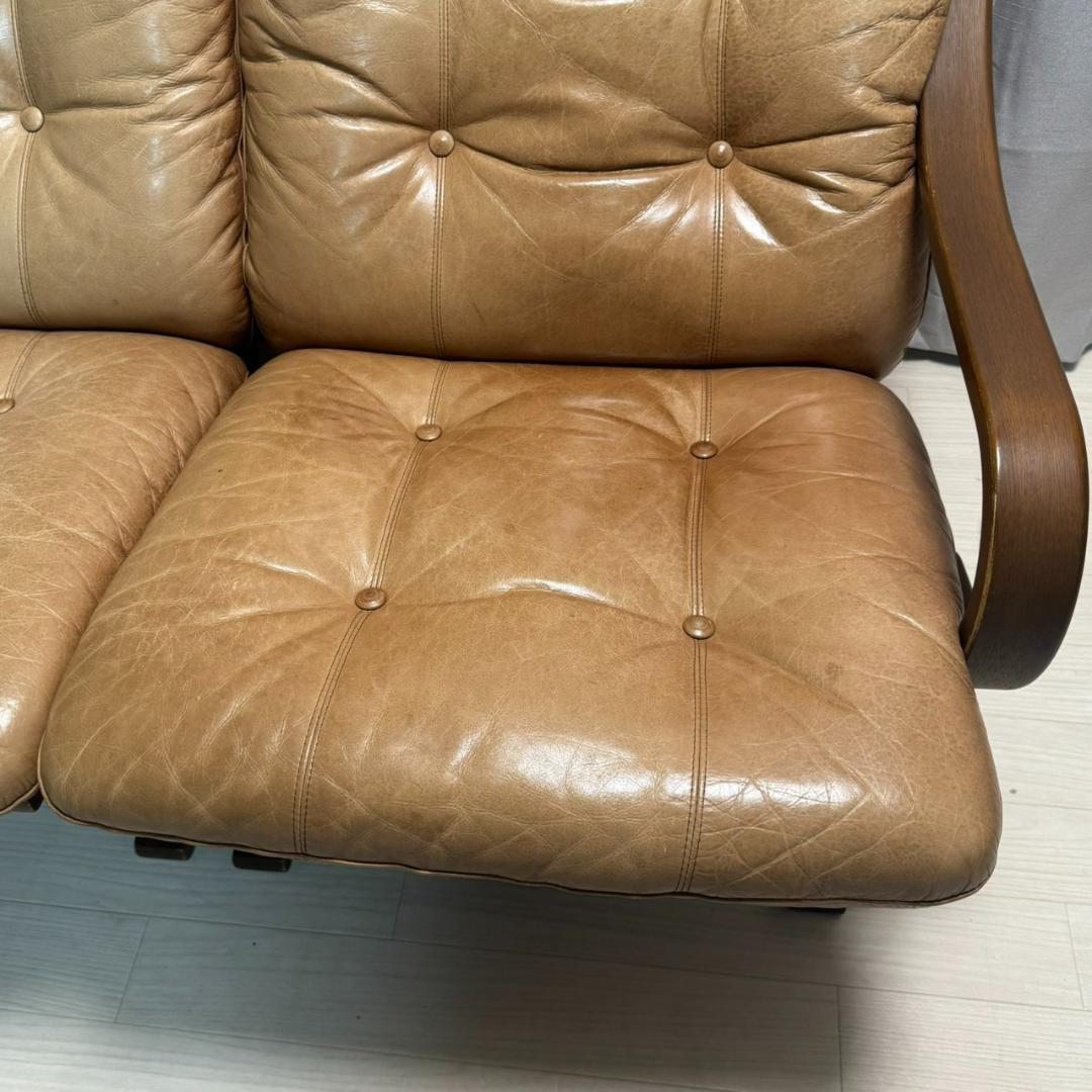 ヴィンテージ 富士ファニチア Agio アージオ 2人掛け ソファ セパレート