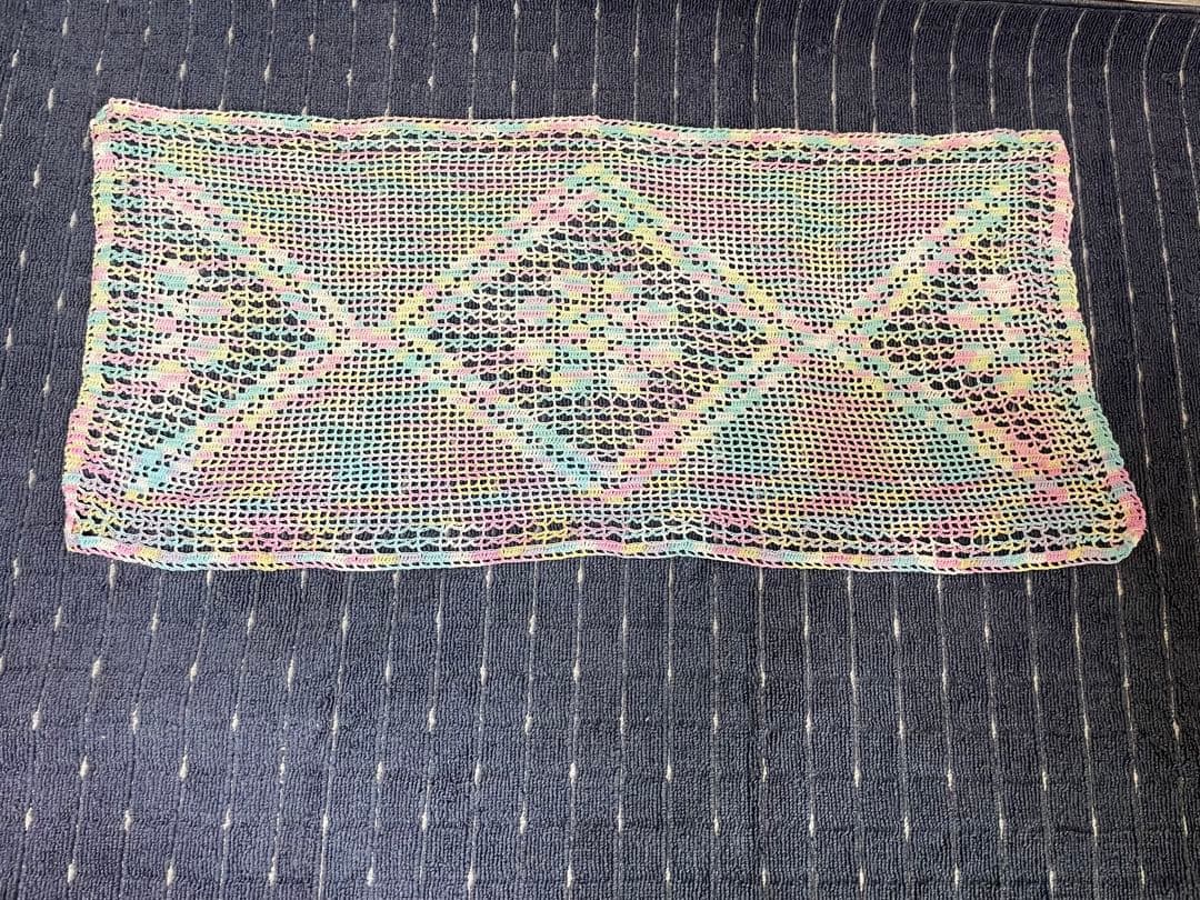 ☆選べる14色／ヒラヒラレース編みディスプレイ 大:55×125前後