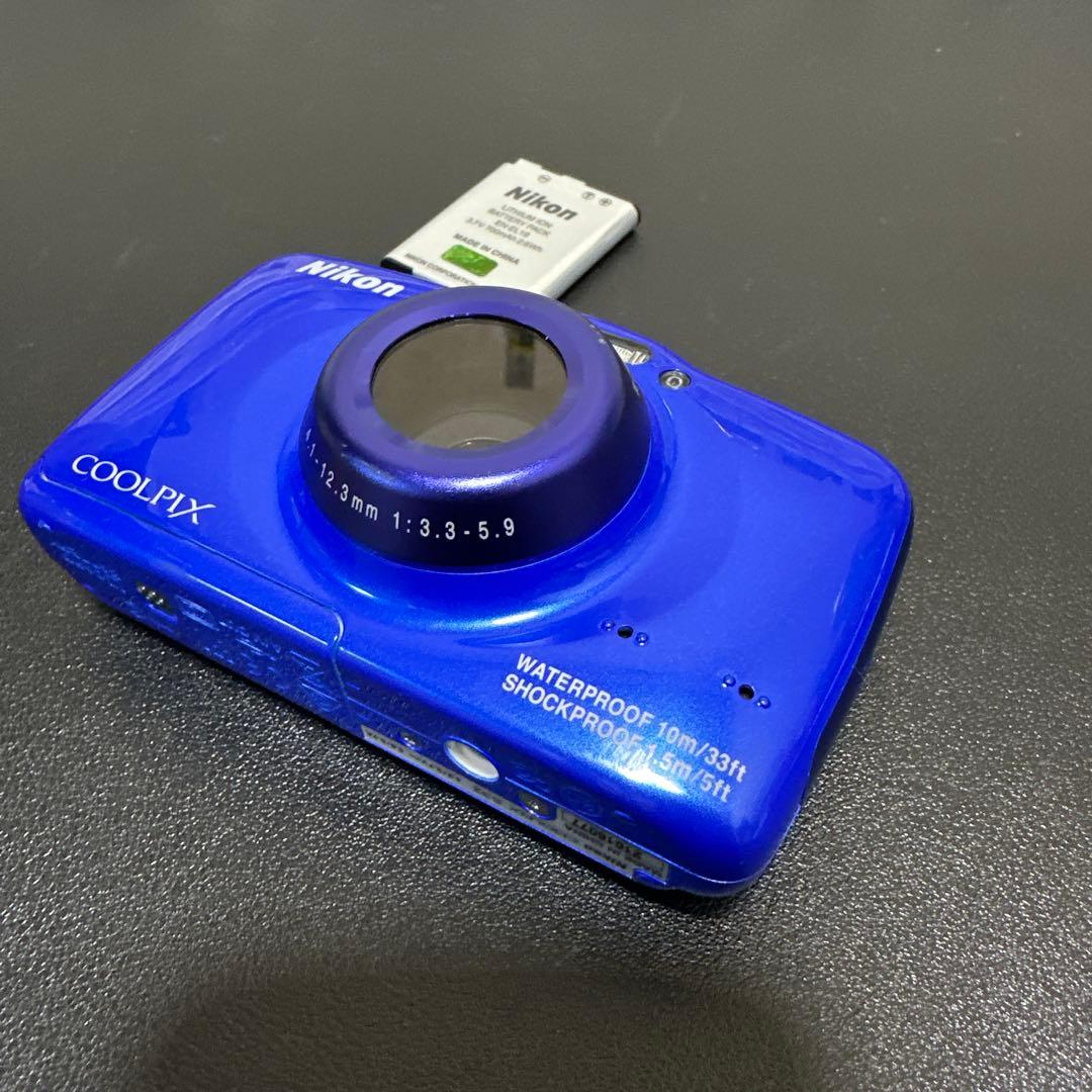 Nikon ニコン COOLPIX S32 ブルー　動作確認済　中古良品
