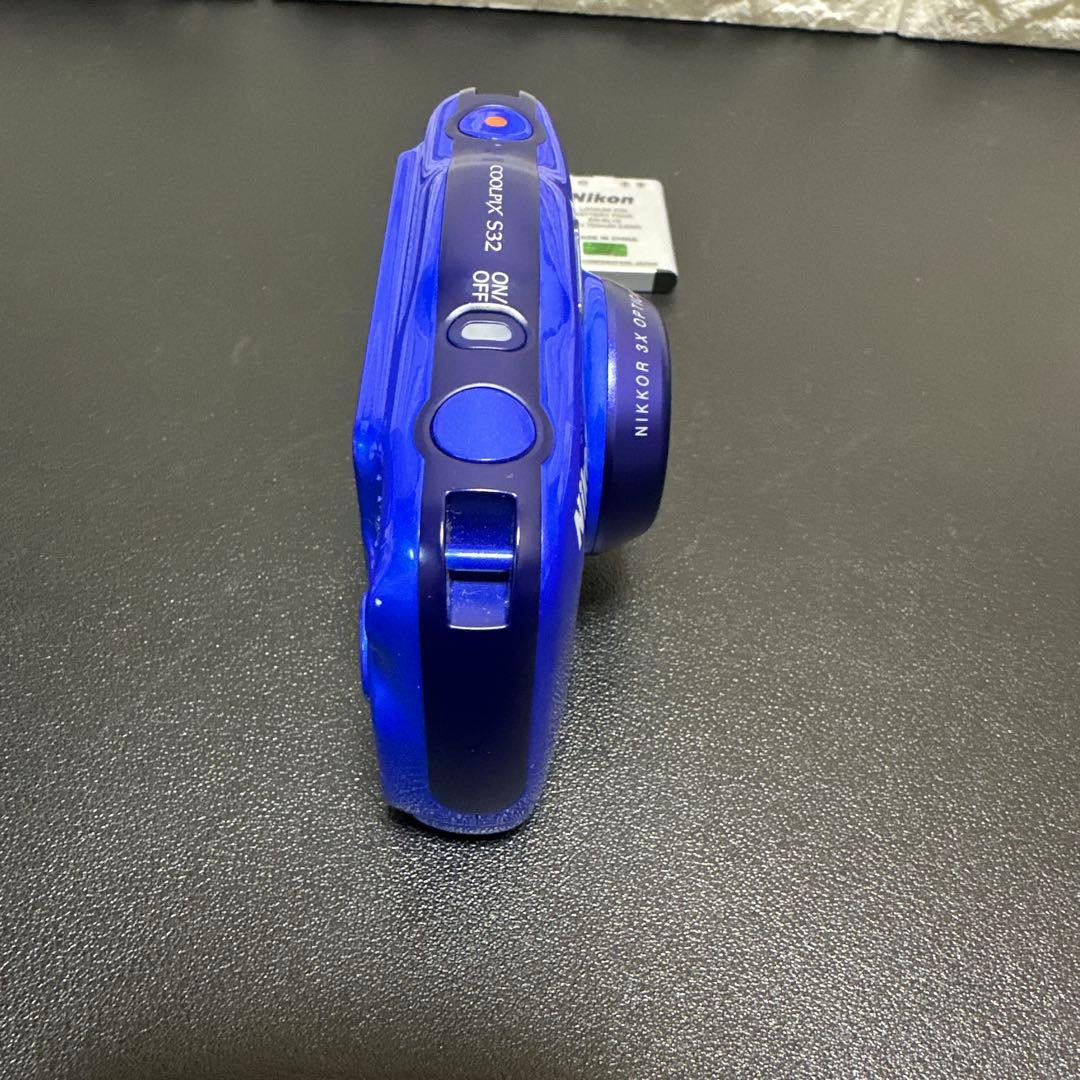 Nikon ニコン COOLPIX S32 ブルー　動作確認済　中古良品