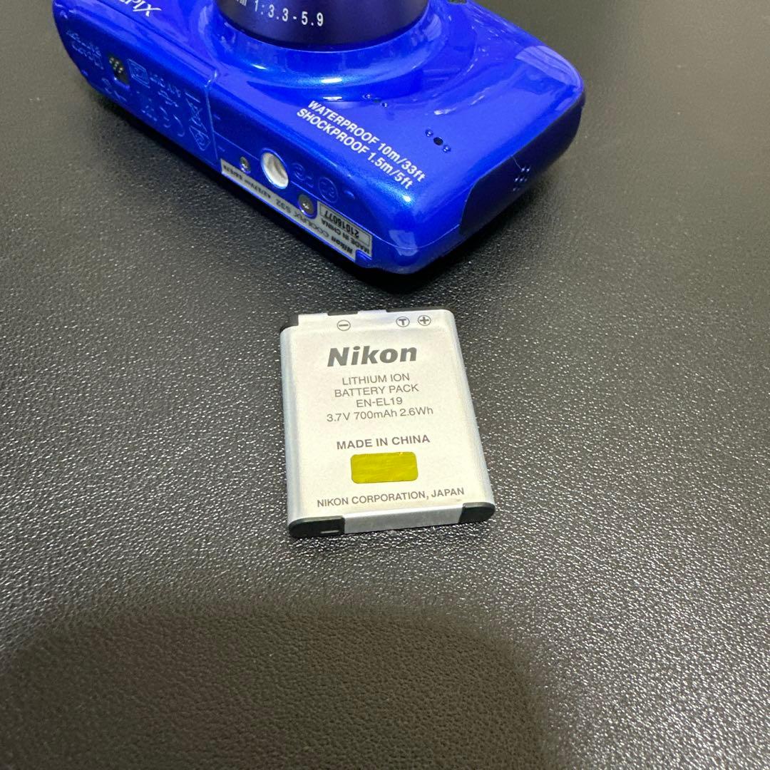 Nikon ニコン COOLPIX S32 ブルー　動作確認済　中古良品