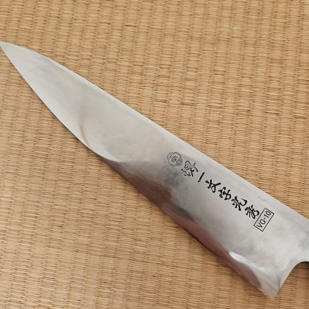 牛刀 ステンレス鋼 木製ハンドル　V金10号