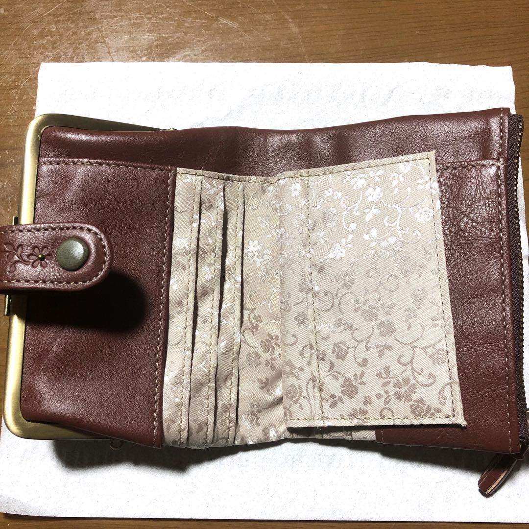 ナダヤ Felando 本革がま口財布 ダコタ