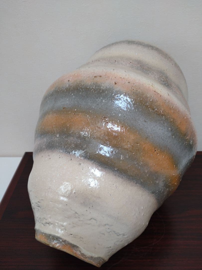 【人間国宝】清水卯一 三色壷 高さ約34cm！特大花瓶 師:石黒宗麿