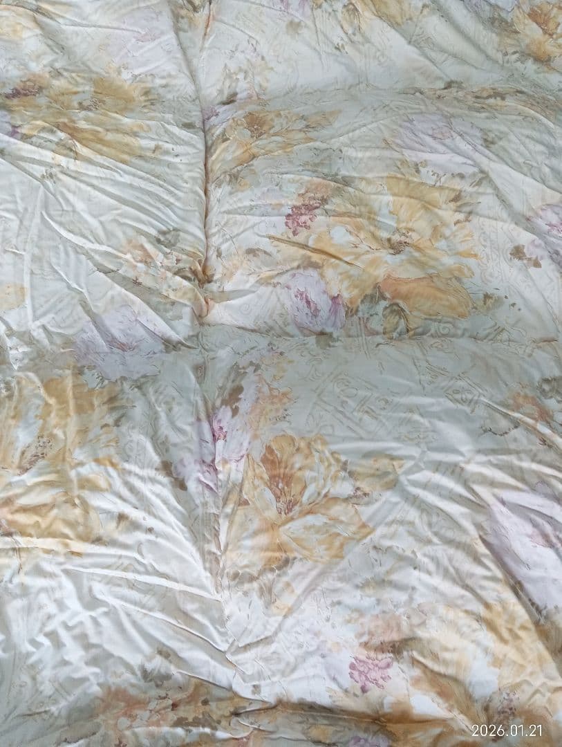 mimi 羽毛掛け布団　ダウン推定85%　羽毛推定1.8㌔　ダブルサイズ