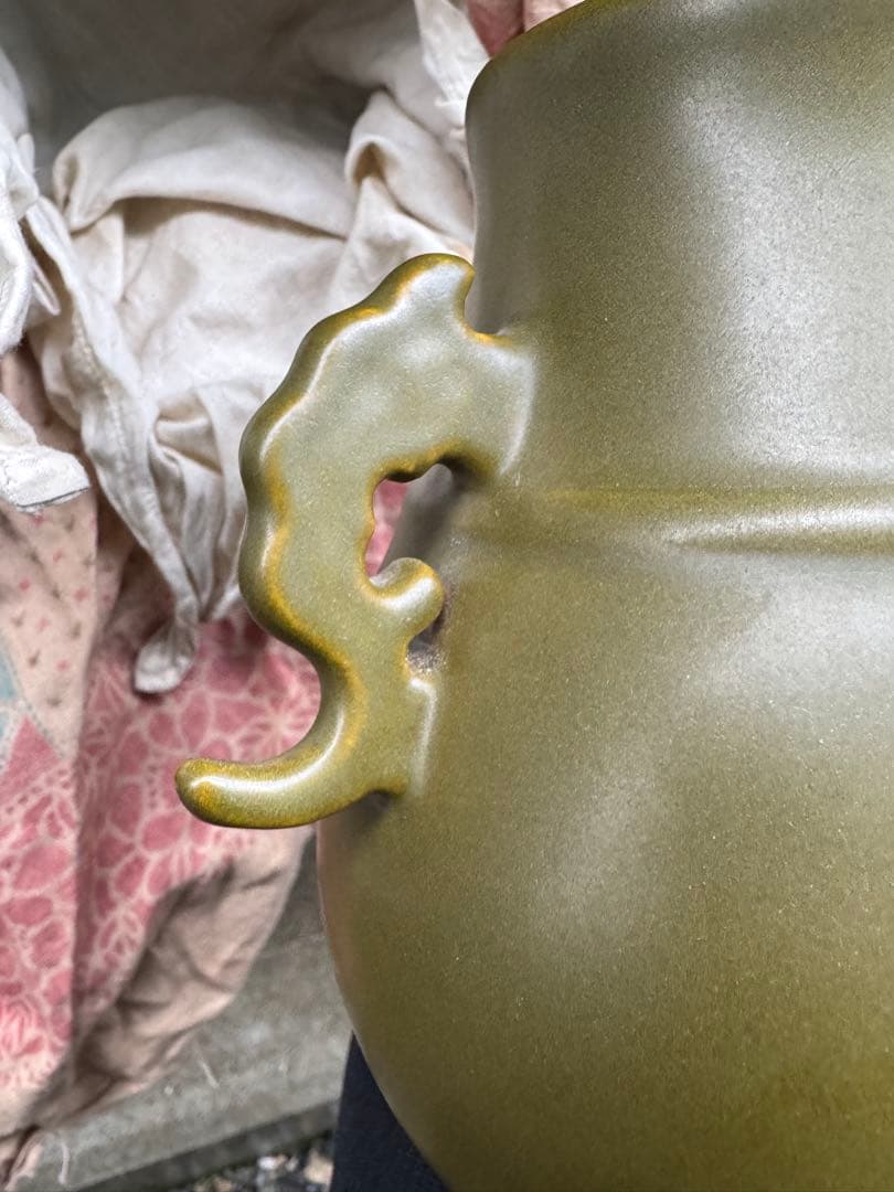 ‼️早速最後の値段‼️リサイクルFORT‼️唐物買取③‼️中国製の緑の花瓶‼️箱入で在銘‼️