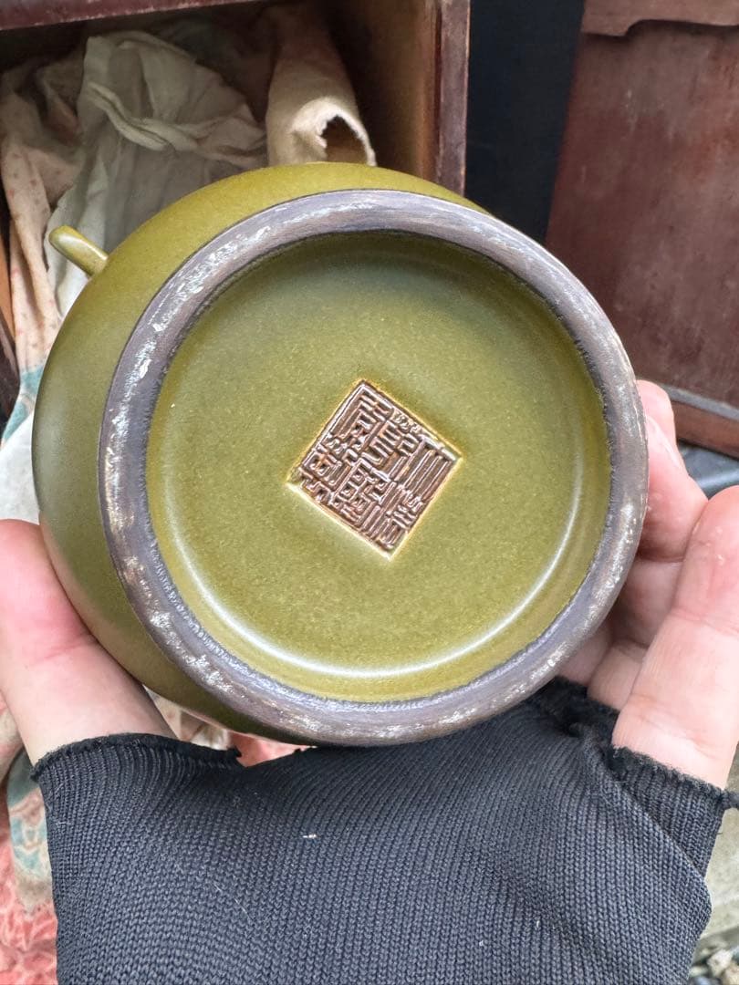 ‼️早速最後の値段‼️リサイクルFORT‼️唐物買取③‼️中国製の緑の花瓶‼️箱入で在銘‼️