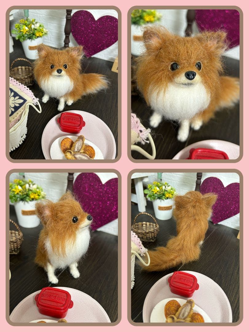 羊毛フェルト★チワワ　レッド系
