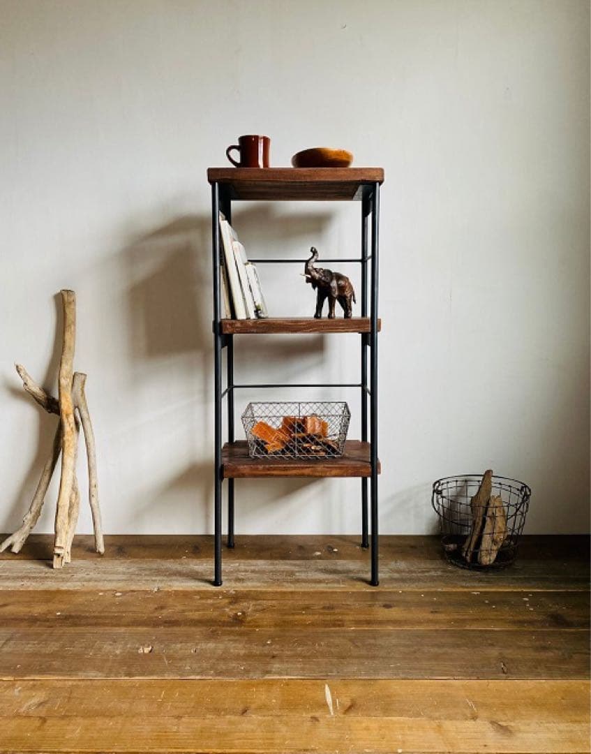 数量限定　特別価格　シェルフ　棚　ディスプレイ　エントランス　キッチン　古材