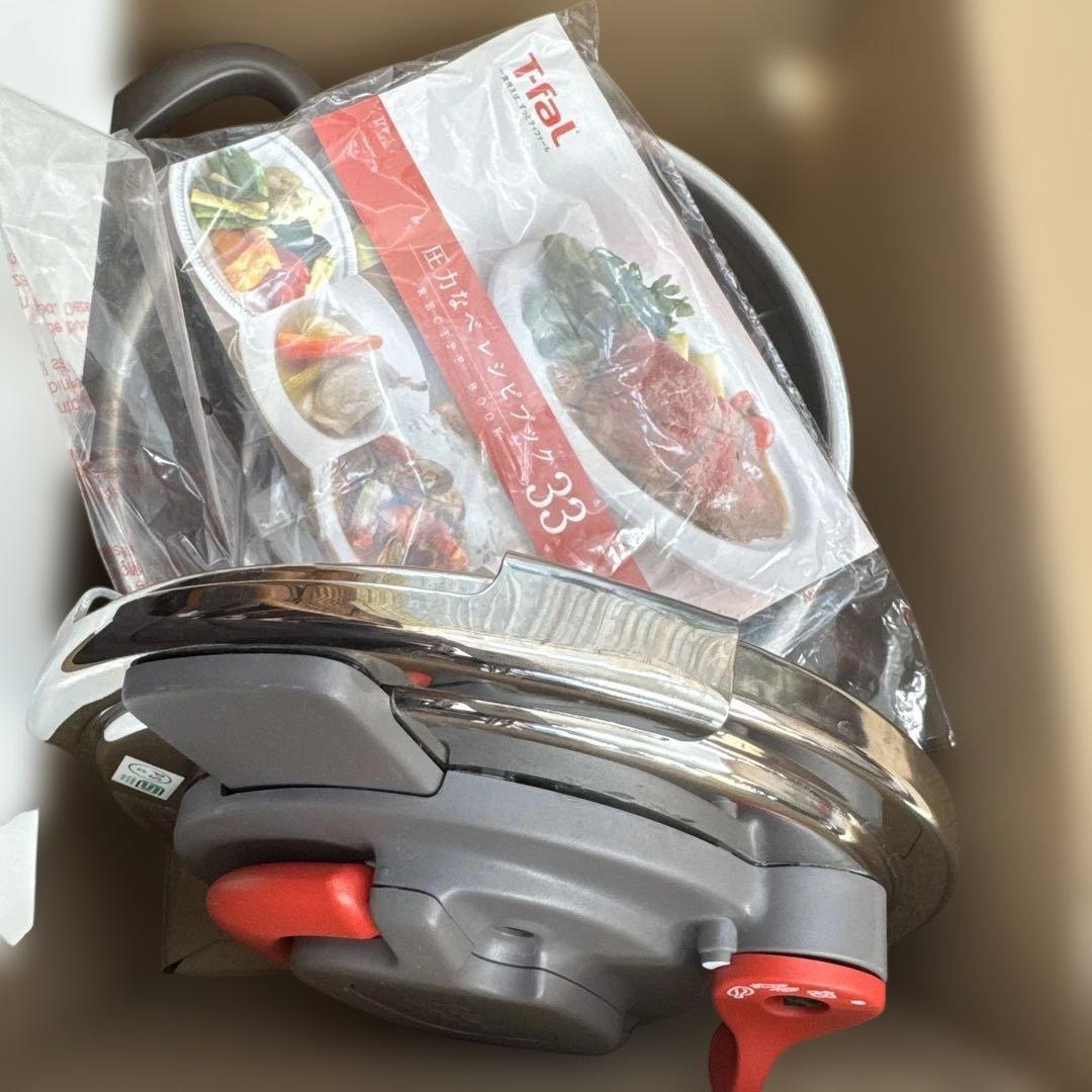 美品♪T-fal クリプソ アーチ パプリカレッド 6L中カゴ未使用 取説付き