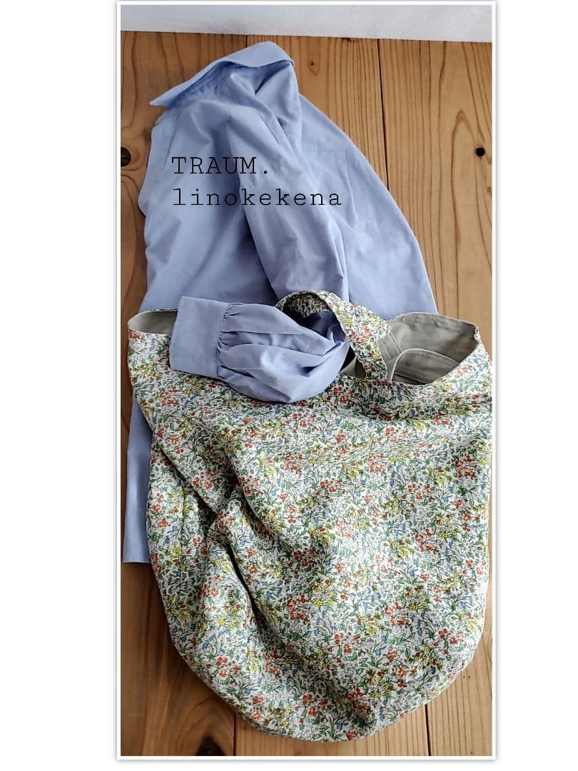 TRAUM.linokekena◆リネン100%(両面)toteーFlower☆