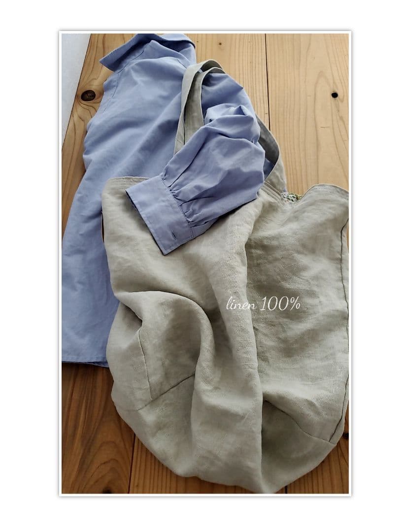 TRAUM.linokekena◆リネン100%(両面)toteーFlower☆