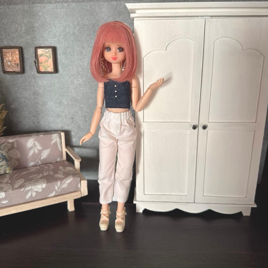 ミニチュアクローゼット　ブライス　アイシードール　木製クローゼット1/6スケール