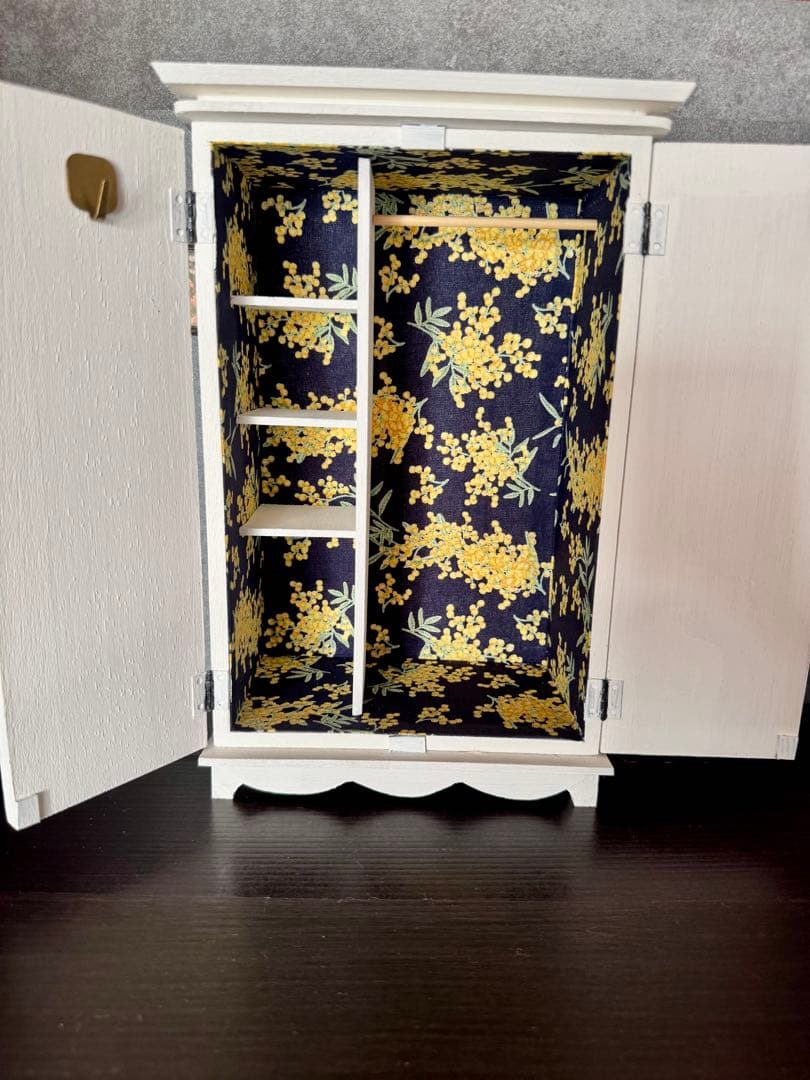 ミニチュアクローゼット　ブライス　アイシードール　木製クローゼット1/6スケール