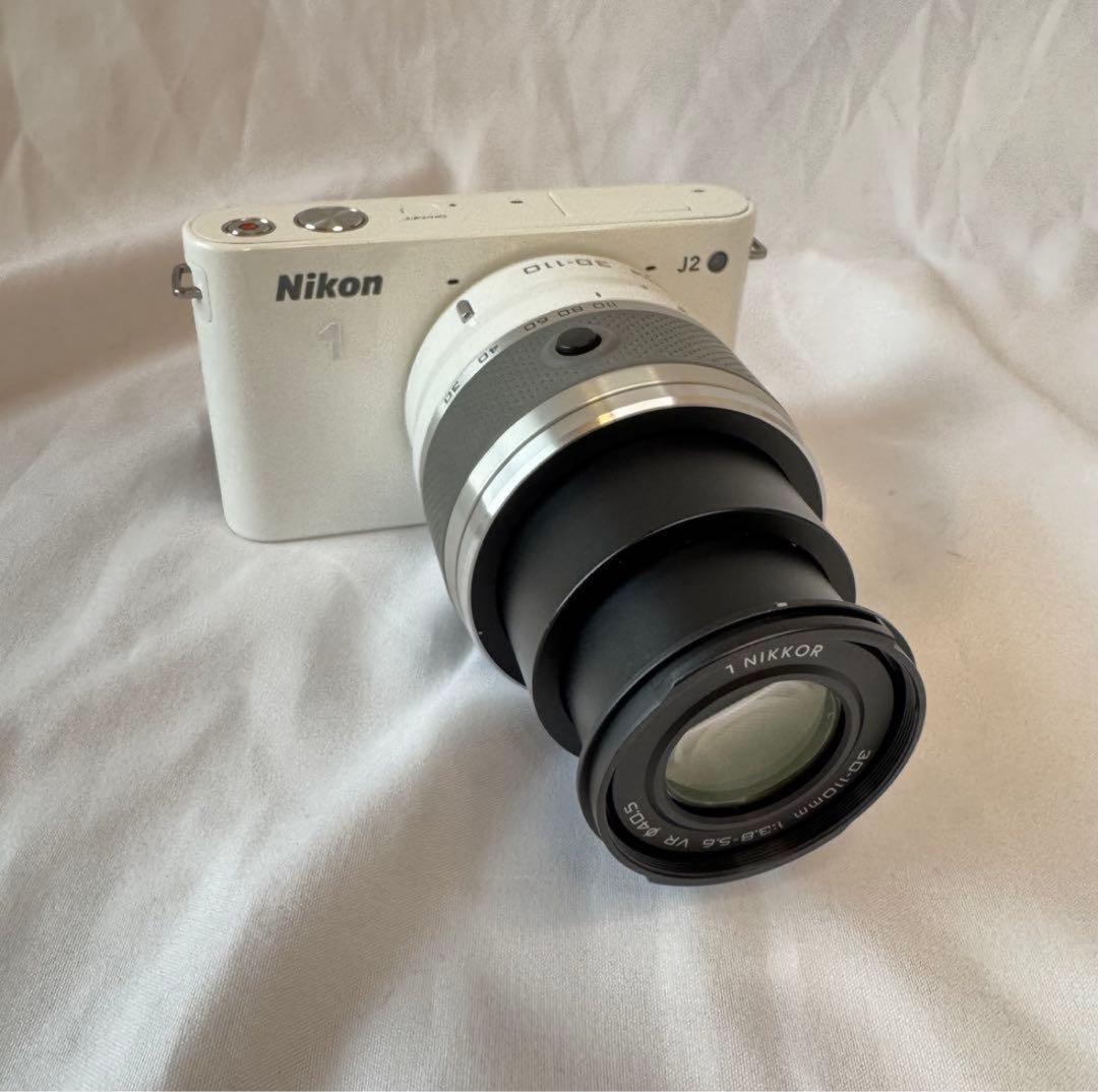 【早い者勝ち‼️】NIKON 1 J2 ニコン1 ダブルズーム ホワイト 動作OK