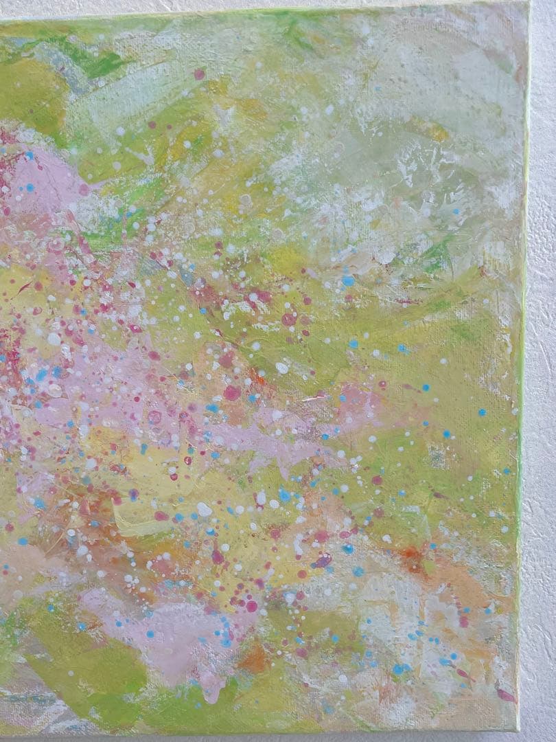 460 抽象画 アクリル画 アート 原画 キャンバスボード F6 陽のあたる場所