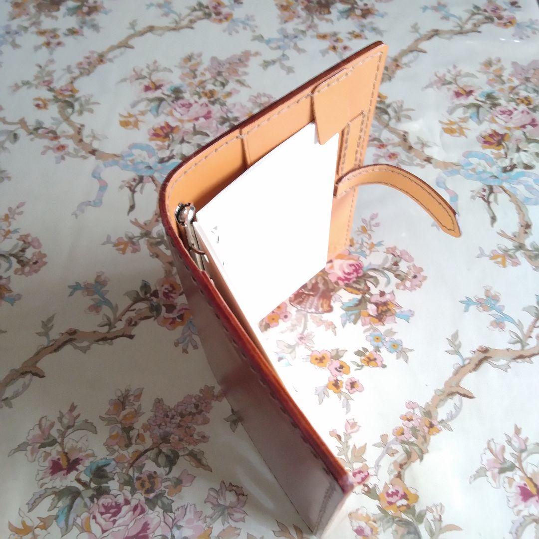 システム手帳　ルガトショルダー　 オレンジ B7ミニ6穴用　フラットタイプ