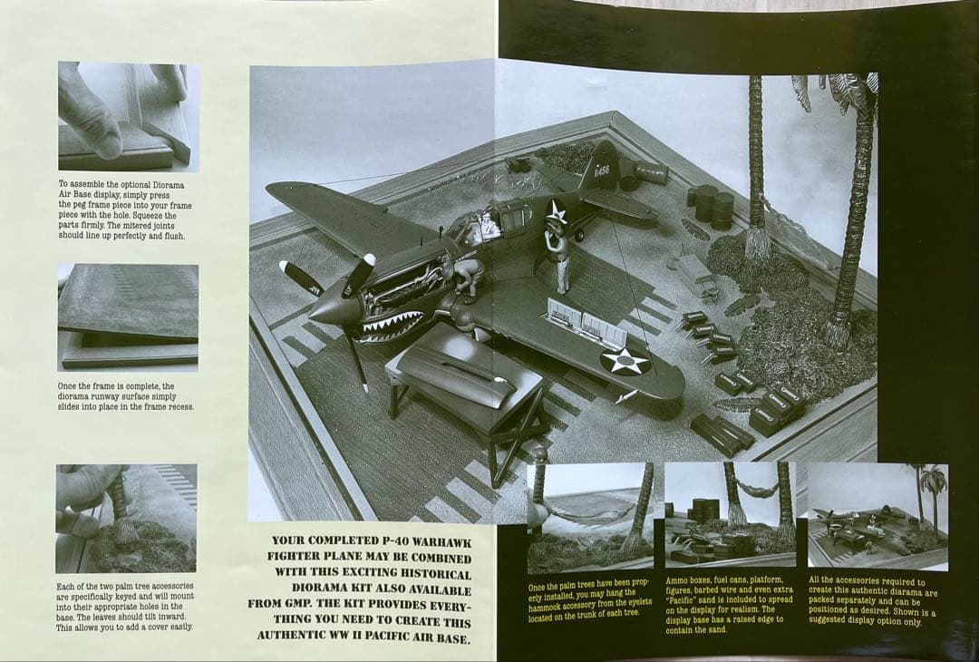 絶版新品希少GMP/ 1/35 P40Eウォーフォーク　太平洋航空基地ジオラマ付