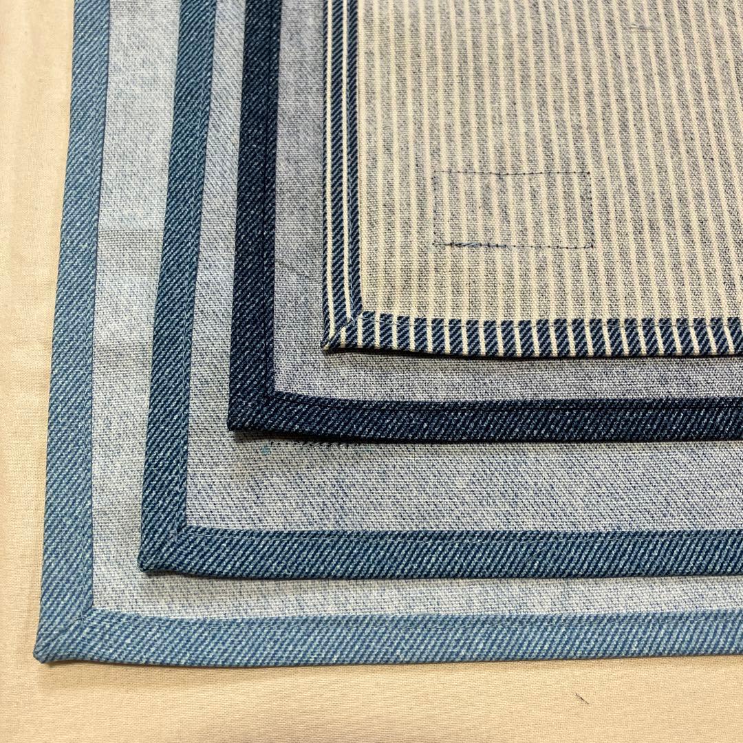ランチョンマット 40×30 デニム　ヒッコリー　シンプル