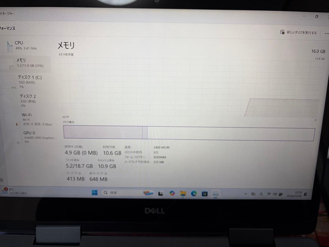 Windowsノート本体 Dell Inspiron 5482