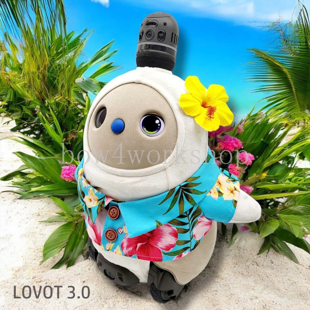 ラボット LOVOT ラボットの服ハンドメイド アロハシャツ(ブルー）