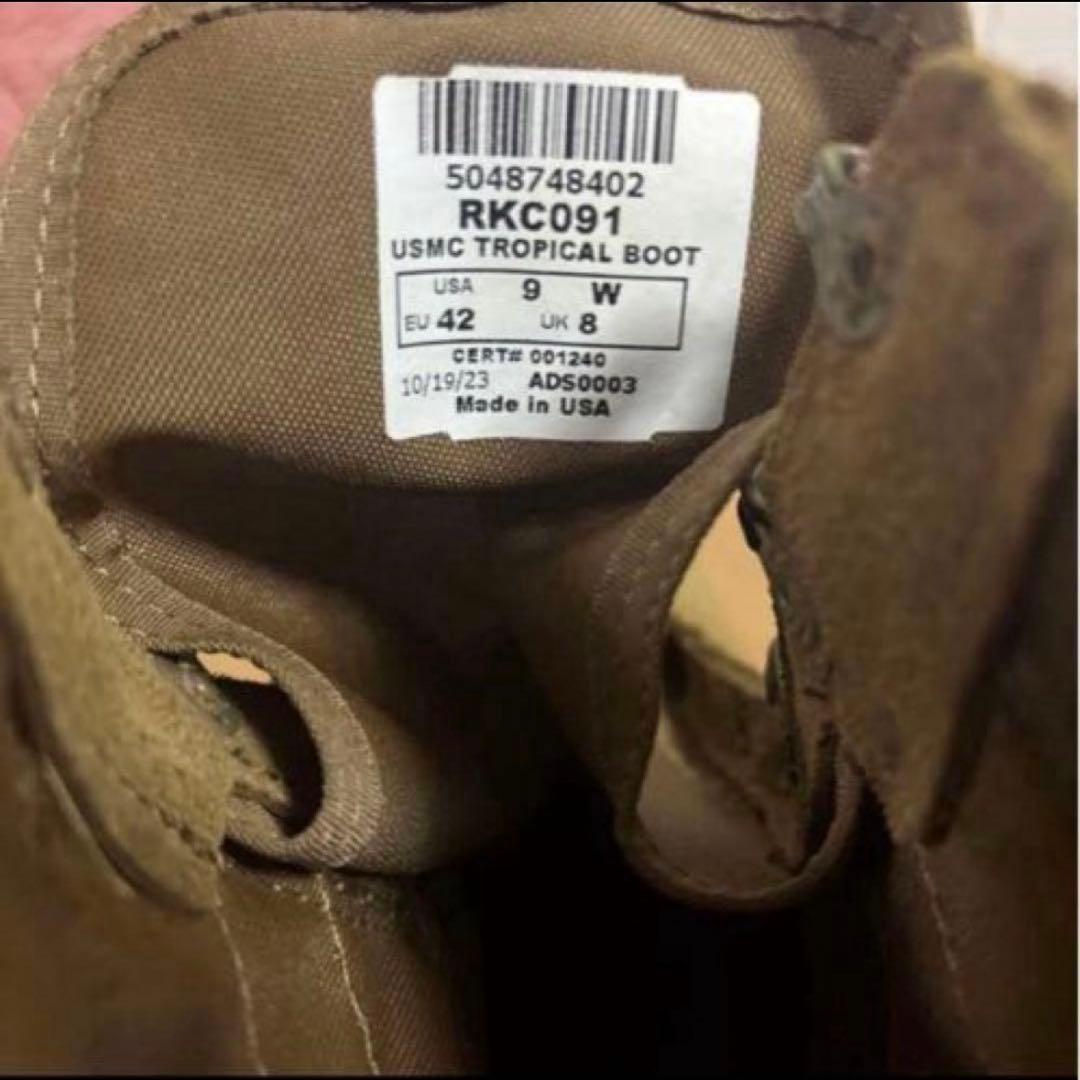 未使用品　米軍実物　ROCKY USMC TROPICAL ブーツ 9W27cm