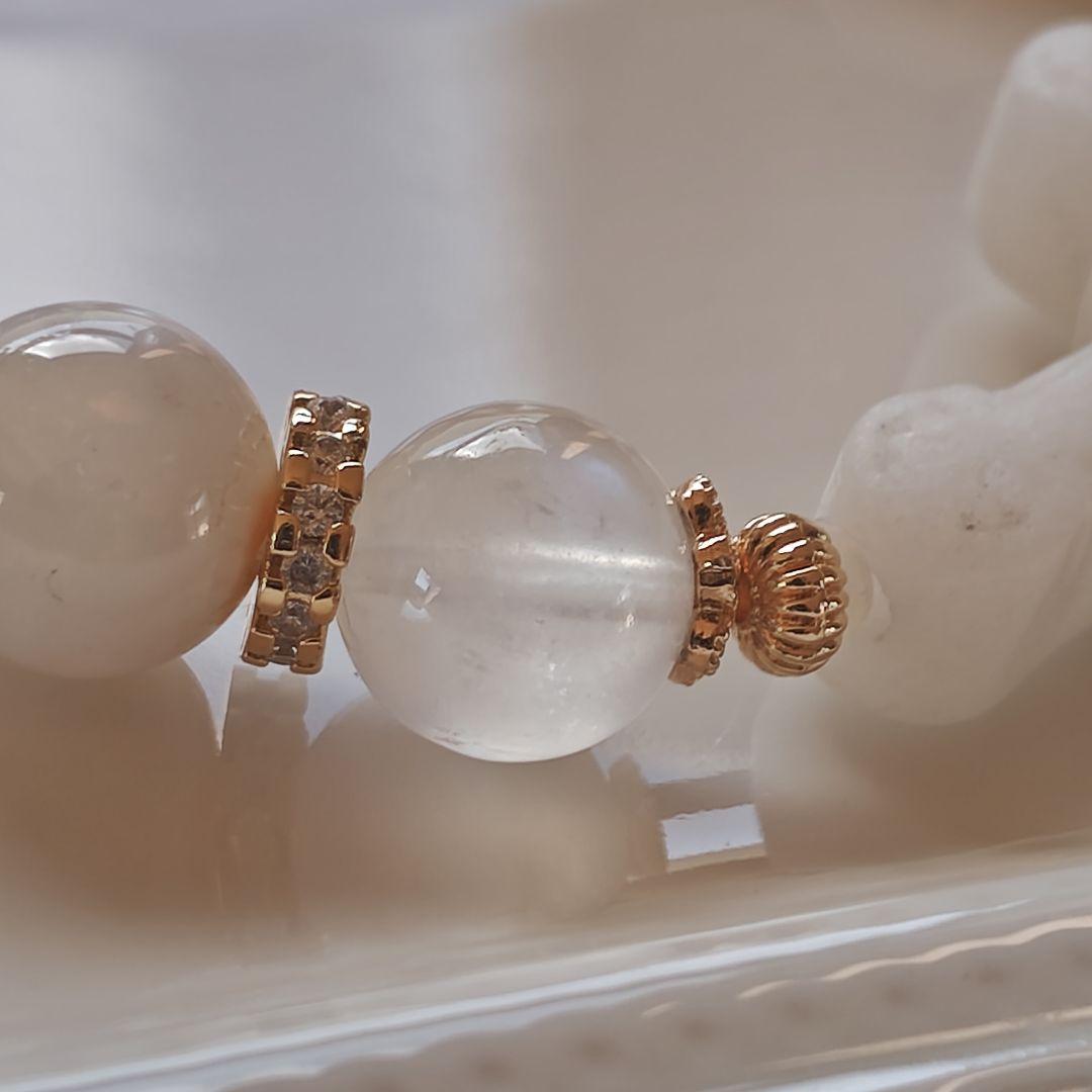 ホワイト瑪瑙十字架　グリーンアパタイト六芒星　ホワイトスノーガーデン　ムーンスト