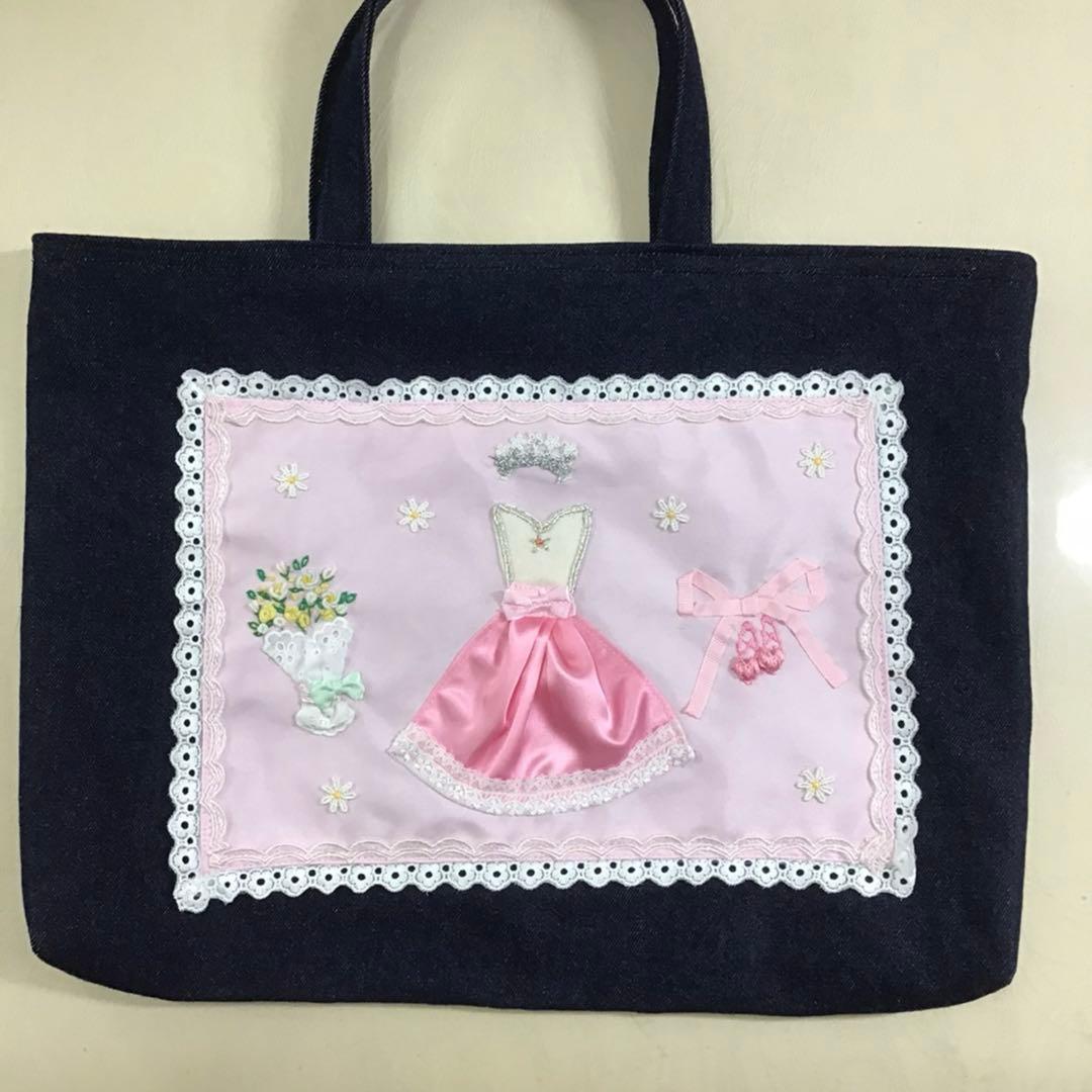 通学　通園　ショルダーバッグ　ハンドメイド　刺繍　ランチバッグ　私立小学校