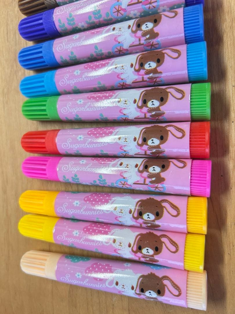 シュガーバニーズ　引き出し　ボックス&ペン11色セット　サンリオ　平成　レア