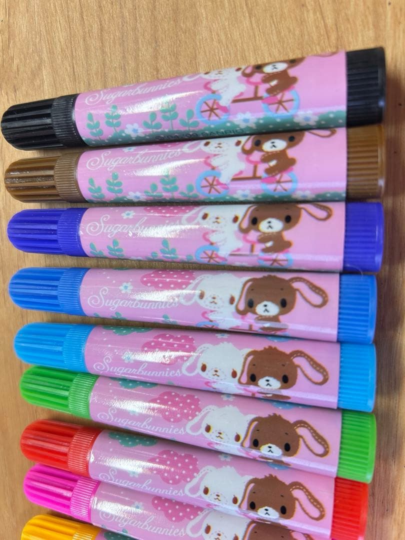 シュガーバニーズ　引き出し　ボックス&ペン11色セット　サンリオ　平成　レア