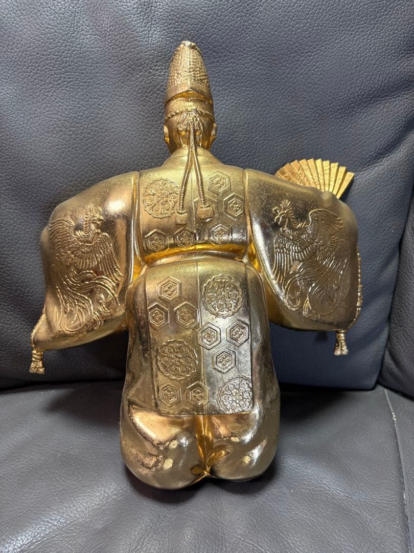 能面置物 能楽 翁 吉祥 縁起物　ゴールド