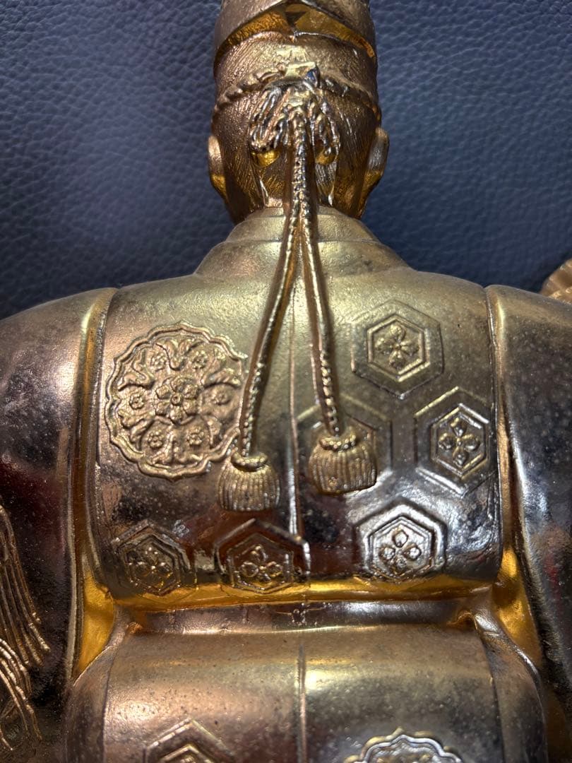 能面置物 能楽 翁 吉祥 縁起物　ゴールド
