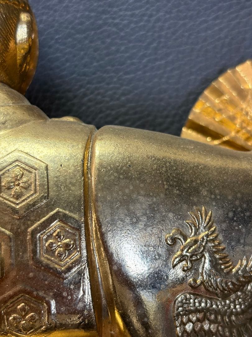 能面置物 能楽 翁 吉祥 縁起物　ゴールド