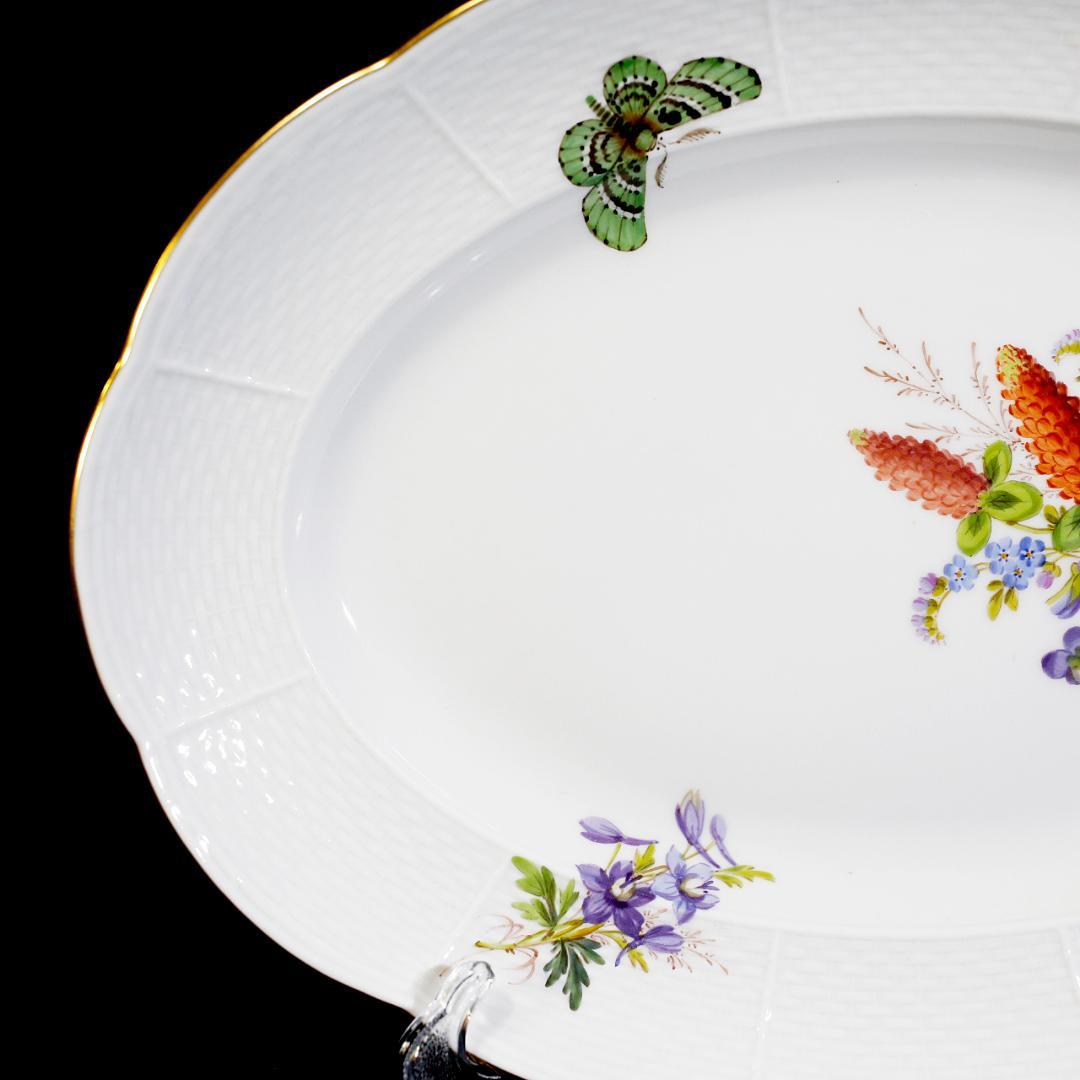 【美品 １級品】マイセン 最高峰 自然主義 オーバルプレート オツィエ レリーフ