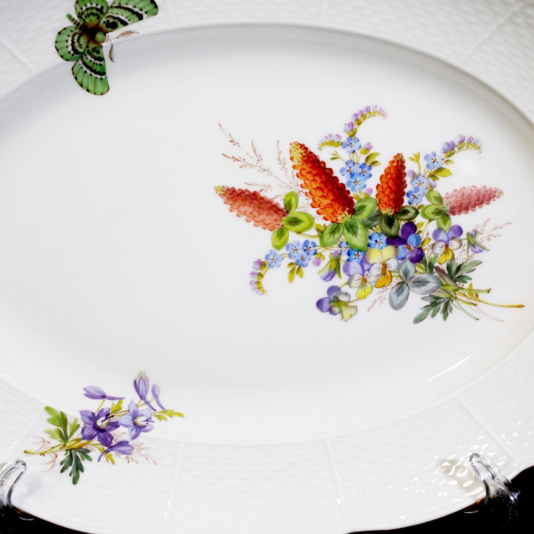 【美品 １級品】マイセン 最高峰 自然主義 オーバルプレート オツィエ レリーフ