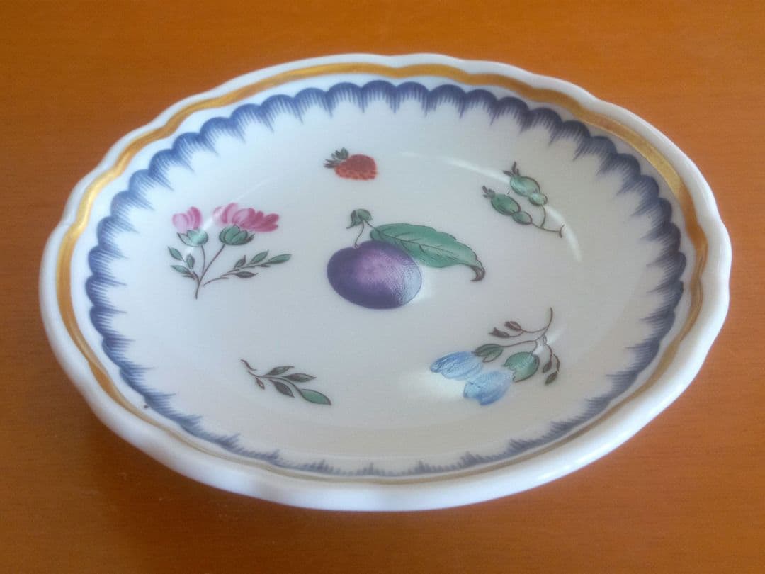 リチャードジノリ イタリアンフルーツ スワン型ディッシュ&豆皿 各２客