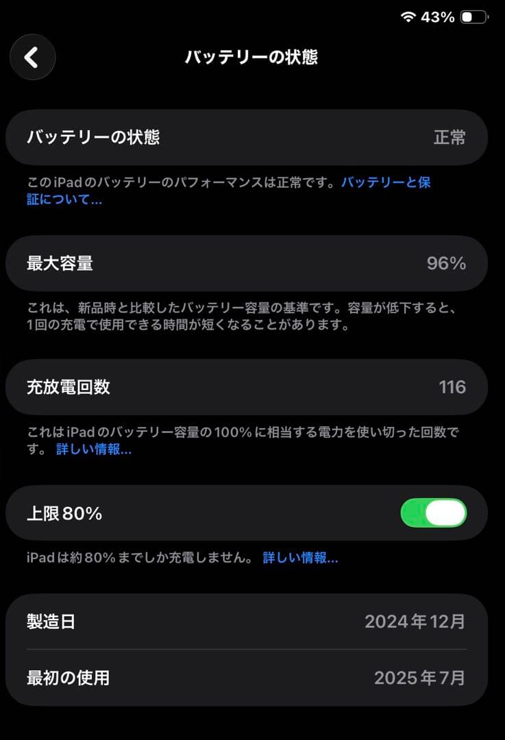 iPad Air (M2) 11インチ Wi-Fi 128GB 中古
