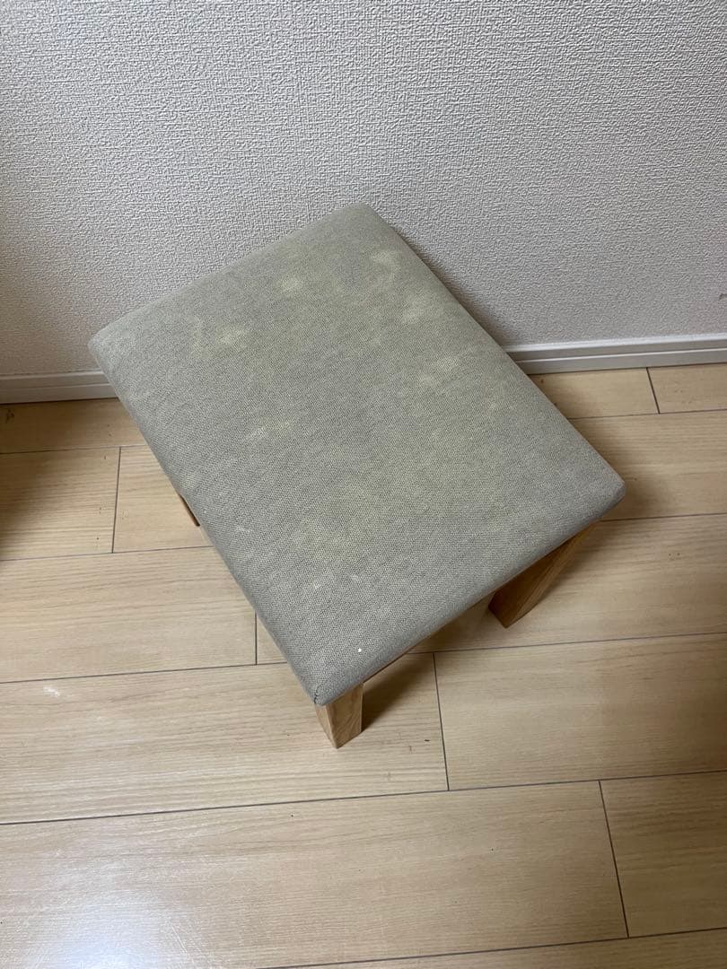 【廃盤 希少】無印良品　タモ材 木製ドレッサー スツール付