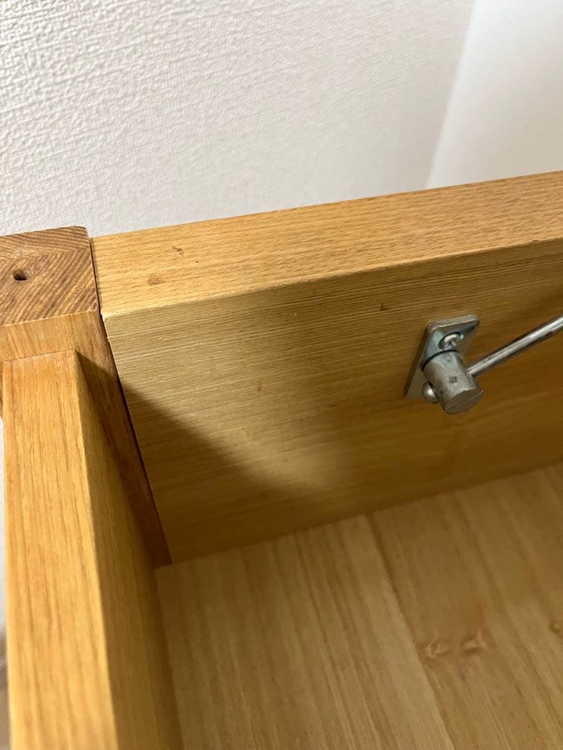 【廃盤 希少】無印良品　タモ材 木製ドレッサー スツール付